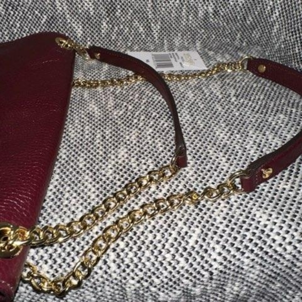 Michael Kors Burgundy Leather Shoulder Bag - Picture 4 of 8